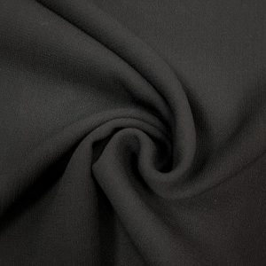 Double crêpe de laine noir (haute-couture)