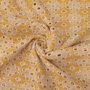 broderie anglaise Ocre