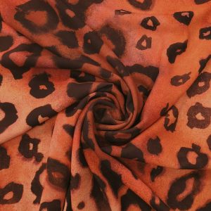 Crêpe polyester léopard
