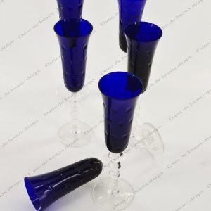 Flûte à champagne en cristal de St Louis, modèle Bubbles.