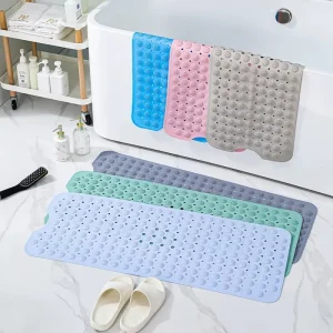 Tapis de douche long en PVC – Massage antidérapant