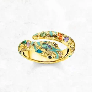 Bague Serpent magique Argent Plaqué Or