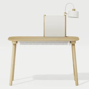 Bureau, tiroir, séparateur & lampe by Eléonore