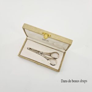 Ciseau à raisin en argent, époque art déco.