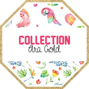 Panière hexagonale Perroquets