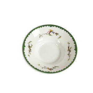 Coupelle à sauce soja en porcelaine de Limoges, maison Raynaud, modèle Si Kiang