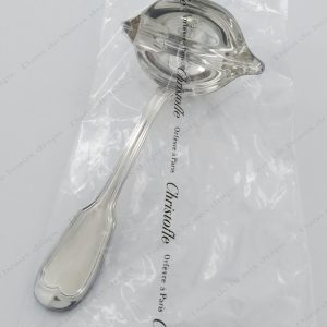 Cuillère à sauce gras/maigre en métal argenté,orfèvre Christofle,modèle Chinon.