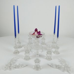 Magnifique garniture de table en verre de Murano, verrier Salviati, années 50