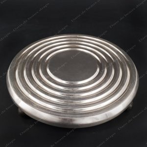 Dessous de plat en métal argenté,Christofle,Paris,époque art déco.