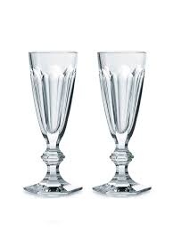 Suite de 8 flutes à champagne en cristal de Baccarat, modèle Harcourt