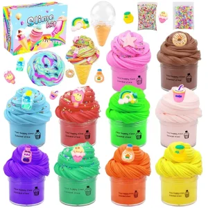 Kit Slime Fluffy pour Enfants 10 Pièces