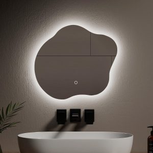 EMKE LM31 Miroir sans cadre avec éclairage, antibuée, 3000/4000/6500K