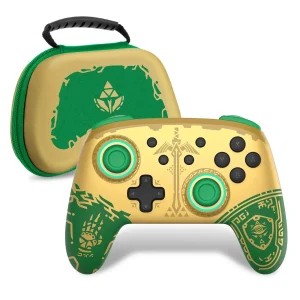 Manette Nintendo Switch OLED Vert Doré Zelda TOTK