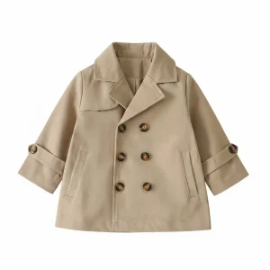 Manteau trench bébé Double boutonnage 1 à 3 ans