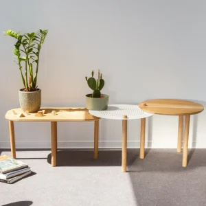 Petite table basse, bol & duo de plateaux by Greg - Edition La Maillerie