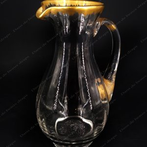 Superbe pichet à eau en cristal de DAUM,XIX ème.