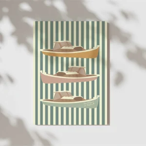 Les pinasses rayées (4 coloris différents)