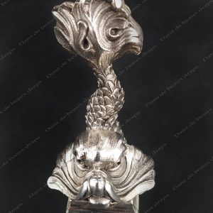 Superbe porte-menu en métal argenté,modèle Neptune,orfèvre Christofle,Paris.