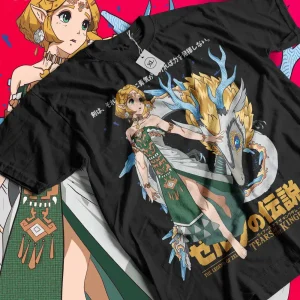 T-shirt Coton Legend of Zelda Princesse et Dragon